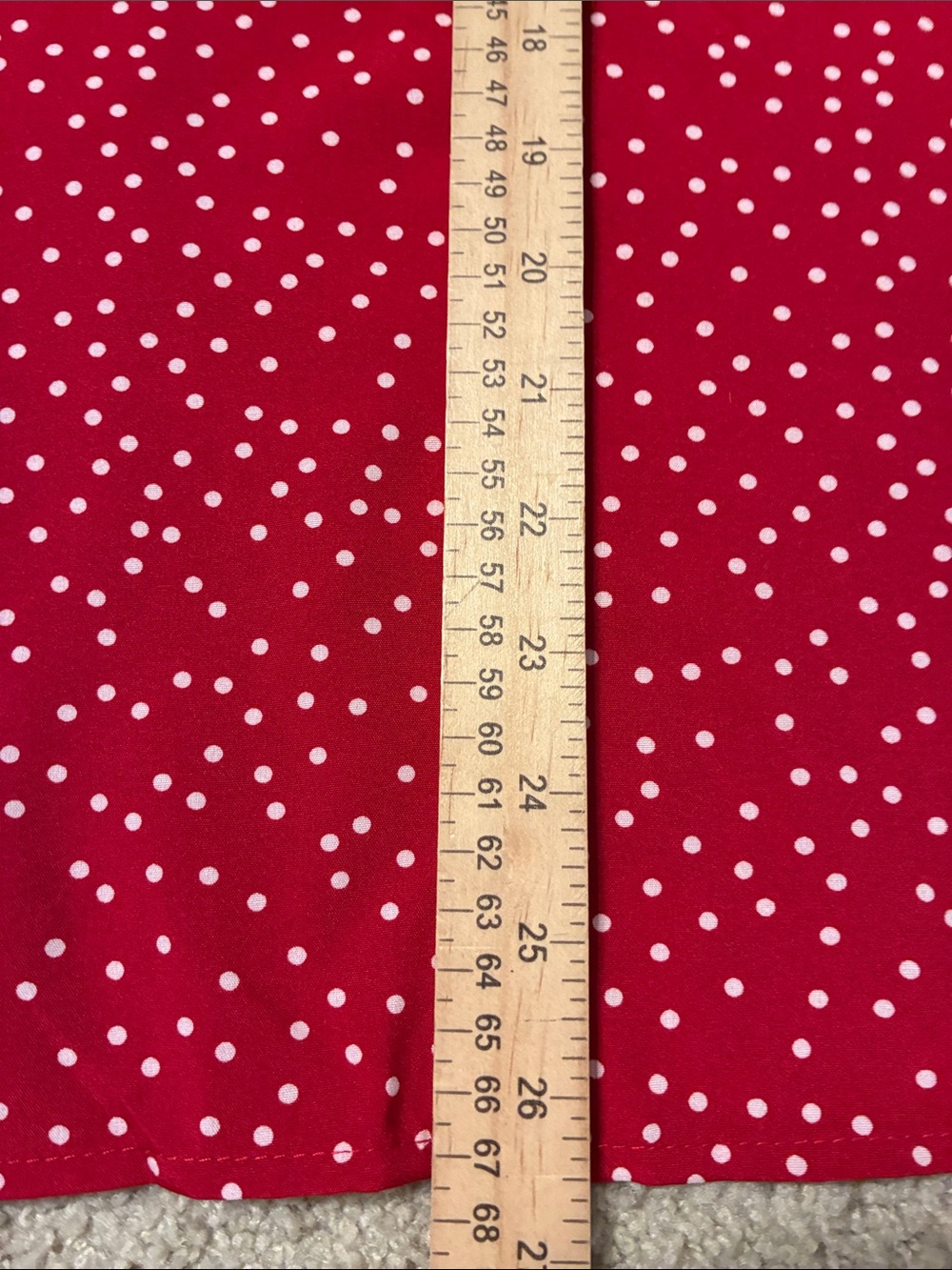 SHEIN Red V-Neck Polka Dot Blouse Short Sleeve Top Plus 3XL - Picture 7 of 7